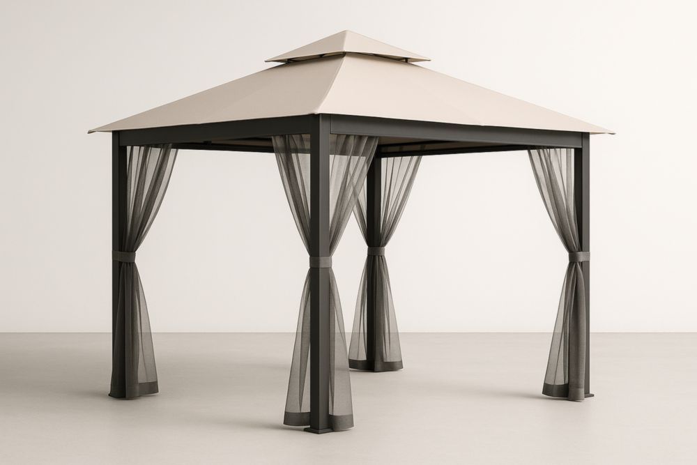 Gazebo in Alluminio con Tetto in Poliestere