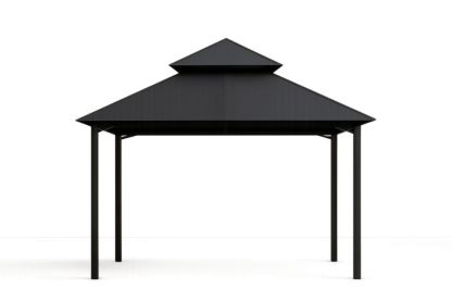 Gazebo Nero in Alluminio e Acciaio