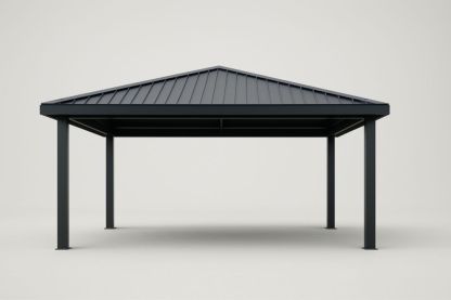 Gazebo in Acciaio Antracite 300x300x250 cm(Lu×L×H)