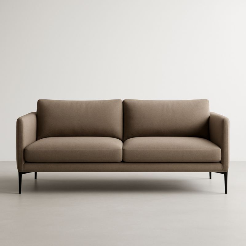 Canapé 3 places en tissu polyester avec pieds en métal 200x85x75 cm