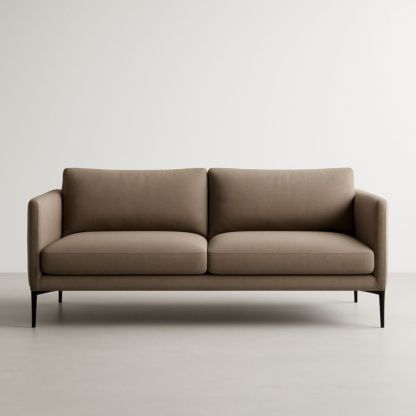 Canapé 3 places en tissu polyester avec pieds en métal 200x85x75 cm