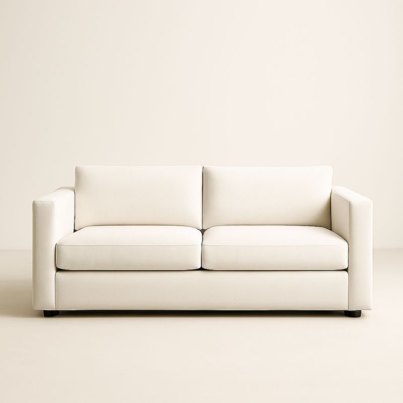 Canapé 3 places en tissu blanc