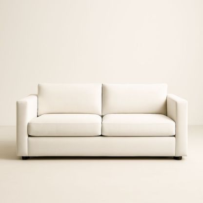 Canapé 3 places en tissu blanc