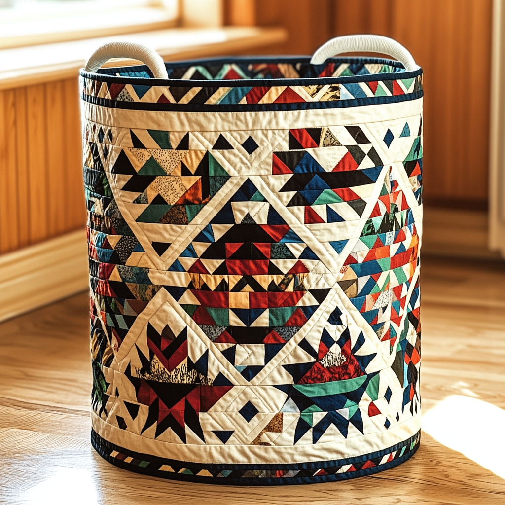 Sacred Quilt Quilted Laundry Basket
