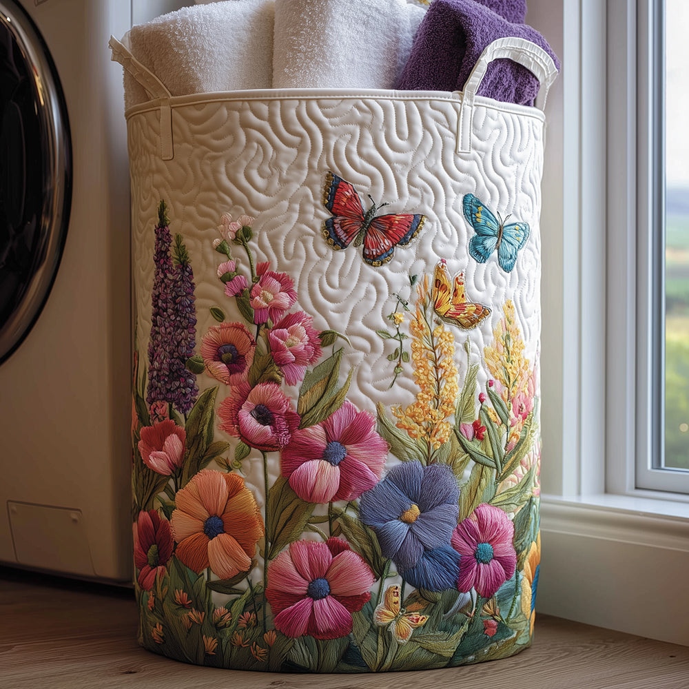 Garden Magic Quilted Laundry Basket