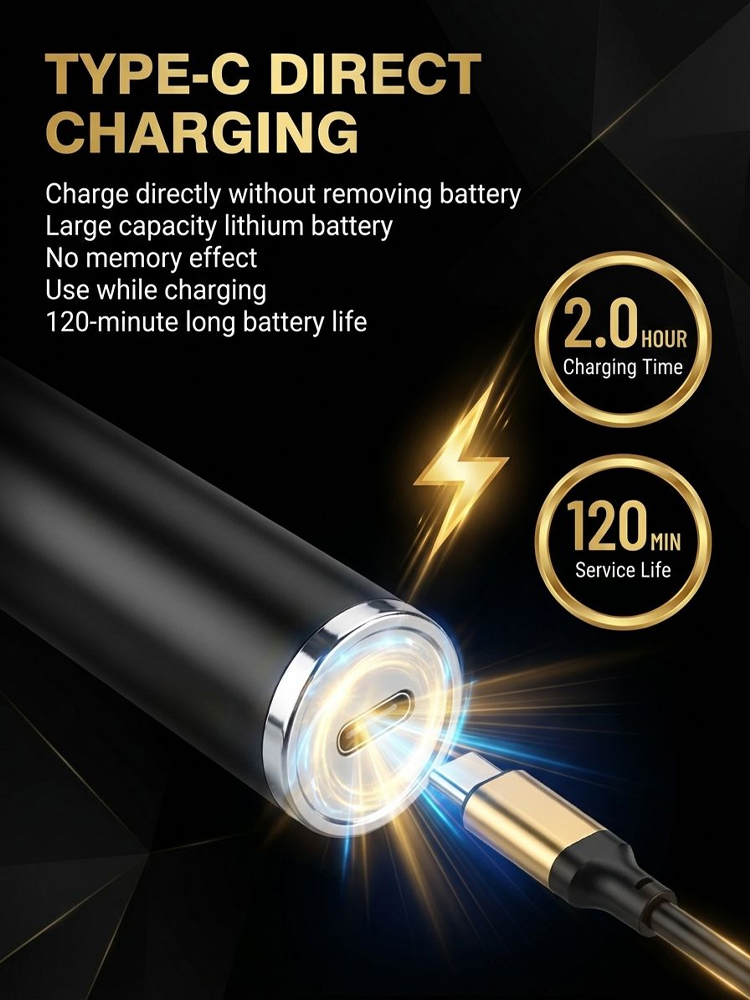 Silent and no-stuck hair Electric oil-cut carving hair clipper【👍Haircut, Shave, and Hair Removal in One!】【👍Lifetime warranty; free replacement for any issues within one year!！】