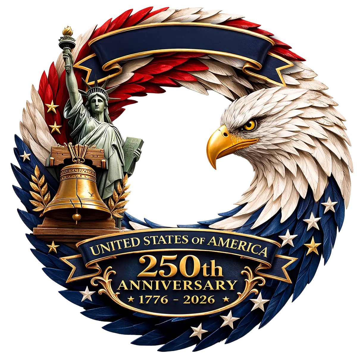 Custom Wood Sign - Personalized America 250th Anniversary Gifts For Mom, Dad, Brother, Sister, Kids - Family Forever United