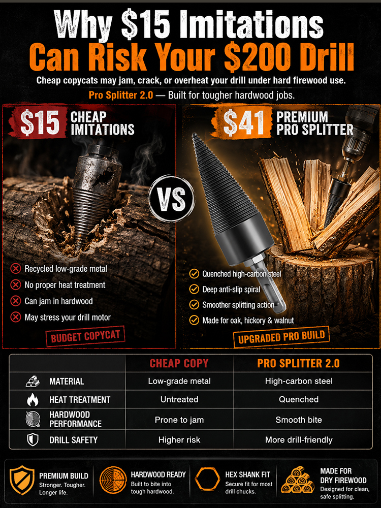 ⚡️ Titanium Wood Splitter | Titanium Coated | Safe Axe Alternative | No More ER Bills | 30-Day Free Trial🪓