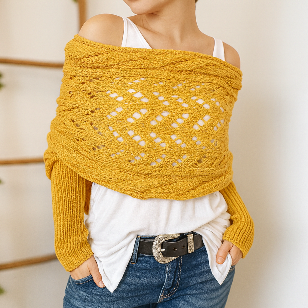 🧶Women's Knitted Double Sleeve Scarf🧣