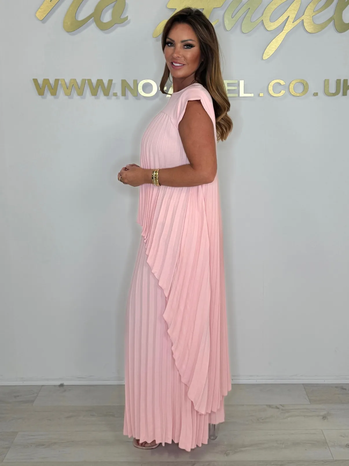 Pleated High Low Top & Trouser Two Piece Set (Buy 2 Free Shipping)