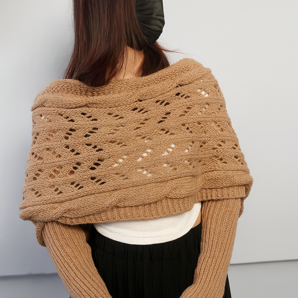 🧶Women's Knitted Double Sleeve Scarf🧣