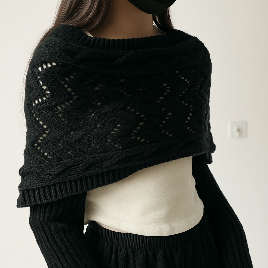 🧶Women's Knitted Double Sleeve Scarf🧣