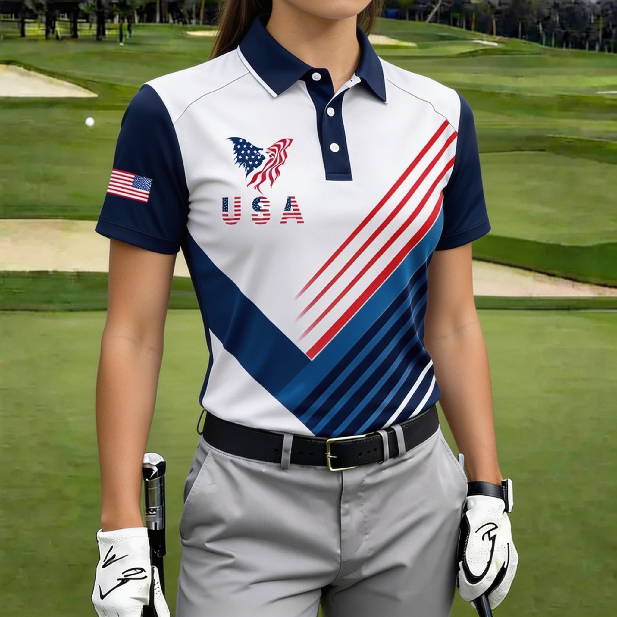 Women's America 250th Anniversary Print Polo Shirt