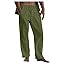 Mens Casual Linen Pants Loose Fit Wide Leg Pants Elastic Drawstring Waist Straight-Legs Summer Yoga Beach Long Pants