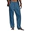 Mens Casual Linen Pants Loose Fit Wide Leg Pants Elastic Drawstring Waist Straight-Legs Summer Yoga Beach Long Pants
