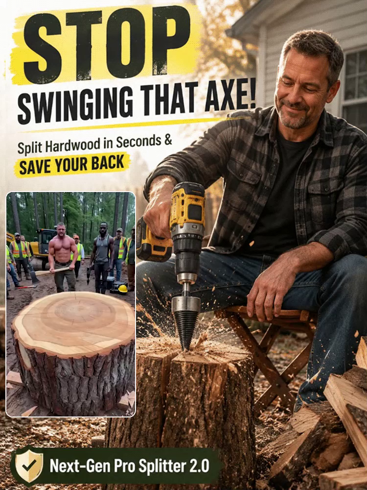 ⚡️ Titanium Wood Splitter | Titanium Coated | Safe Axe Alternative | No More ER Bills | 30-Day Free Trial🪓