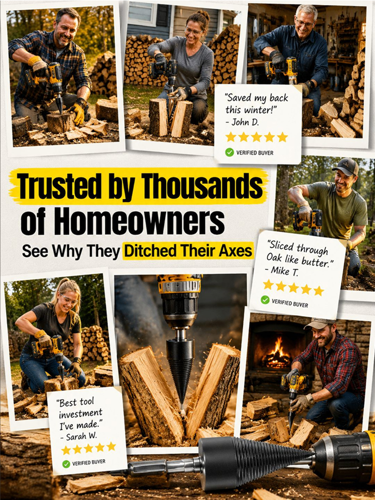 ⚡️ Titanium Wood Splitter | Titanium Coated | Safe Axe Alternative | No More ER Bills | 30-Day Free Trial🪓