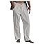 Mens Casual Linen Pants Loose Fit Wide Leg Pants Elastic Drawstring Waist Straight-Legs Summer Yoga Beach Long Pants