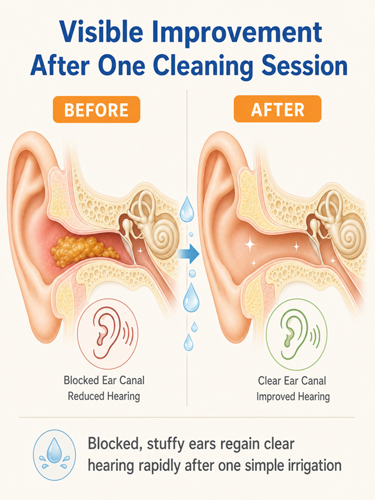 ENT-Approved Home Ear Irrigation Micro-Clinic System – German-Engineered Vortex Pulse Wax Removal Kit Compliant with AAO-HNS Guidelines (Save $1400+ on Clinic Visits!)