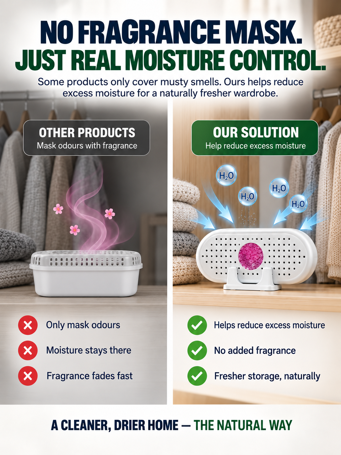 💧 DAMP WARDROBE? WET WINDOWS? MUSTY CORNERS? PULL THE MOISTURE OUT BEFORE IT TAKES OVER. 🔥 The Mini Reusable Household Dehumidifier Designed to Absorb Excess Moisture from Small Enclosed Spaces — Helping Keep Wardrobes, Bedrooms, Bathrooms, Cupboa