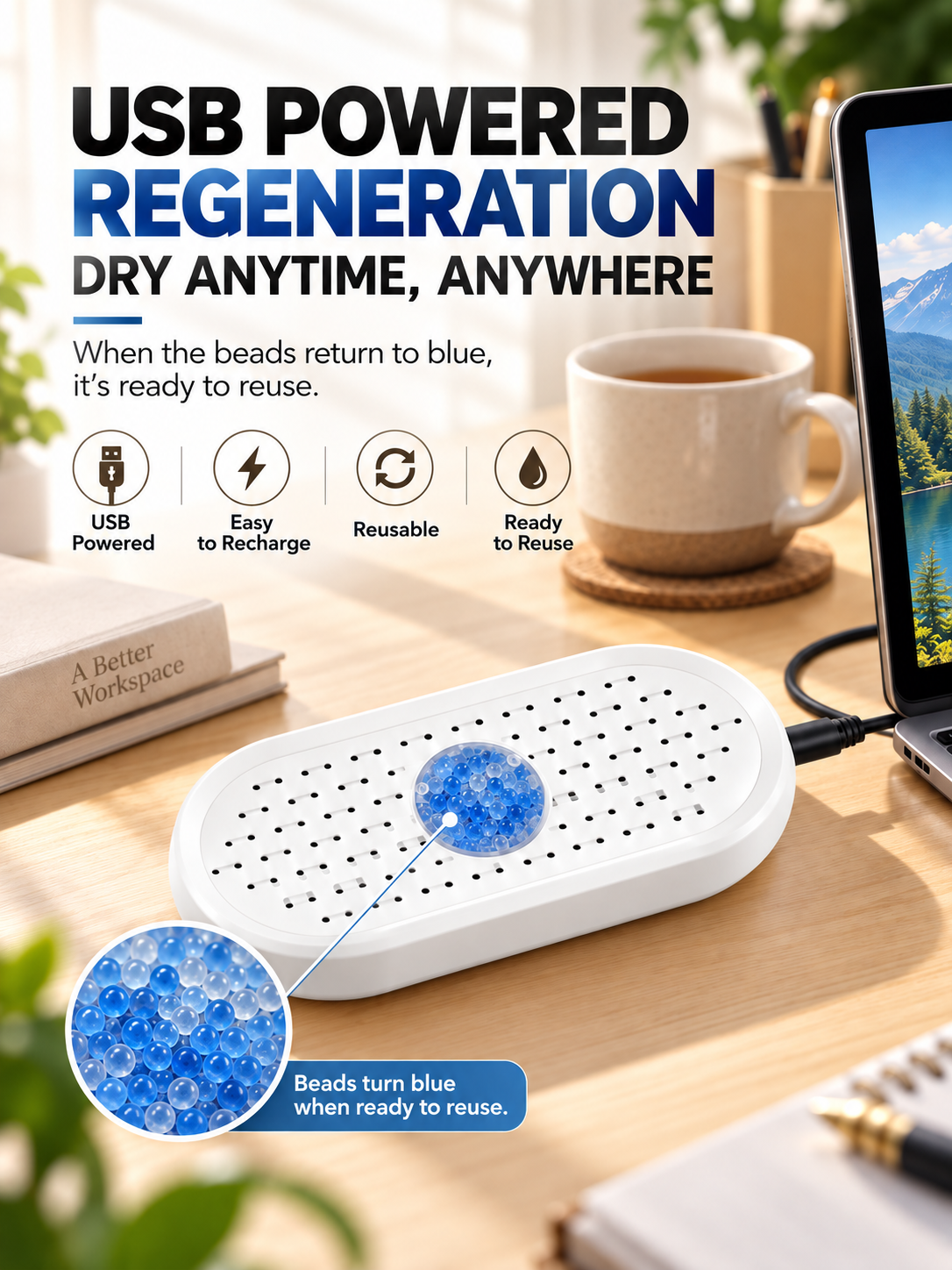 💧 DAMP WARDROBE? WET WINDOWS? MUSTY CORNERS? PULL THE MOISTURE OUT BEFORE IT TAKES OVER. 🔥 The Mini Reusable Household Dehumidifier Designed to Absorb Excess Moisture from Small Enclosed Spaces — Helping Keep Wardrobes, Bedrooms, Bathrooms, Cupboa