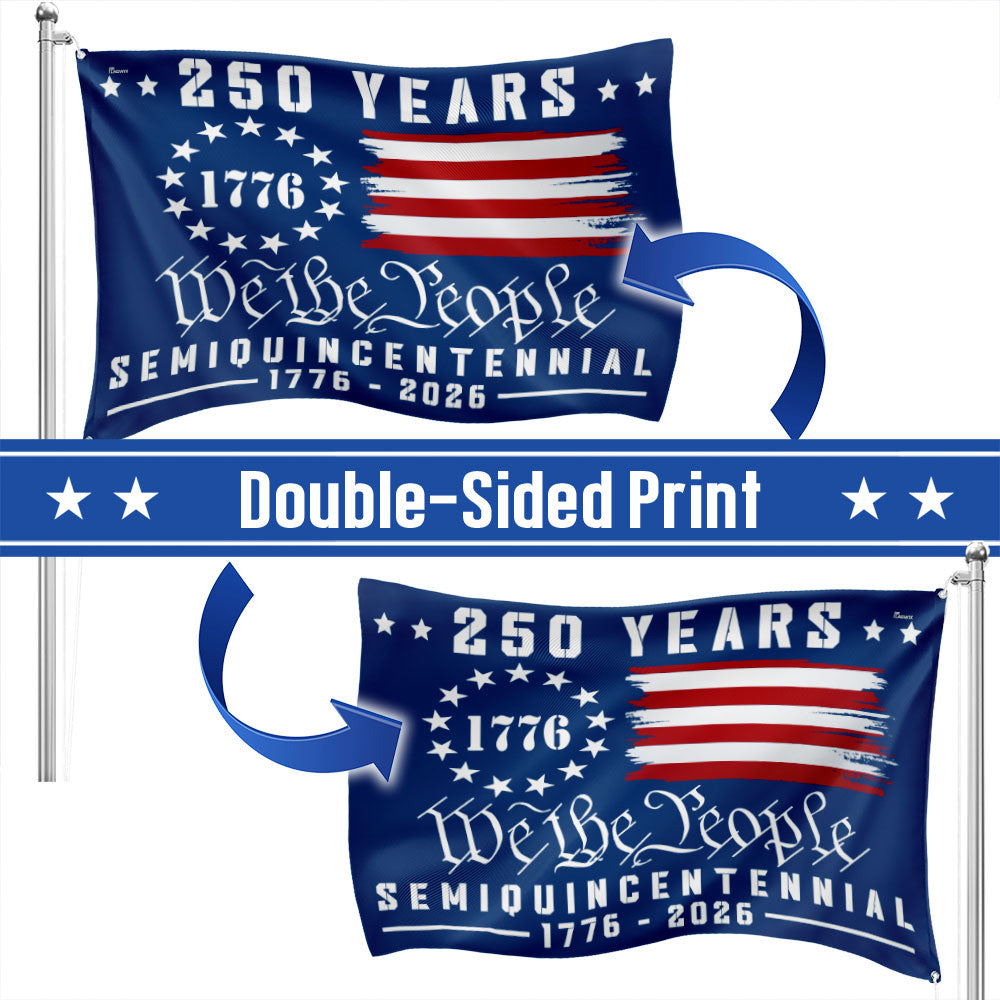 American Flag - America 250th Anniversary We The People Grommet Canvas Flag
