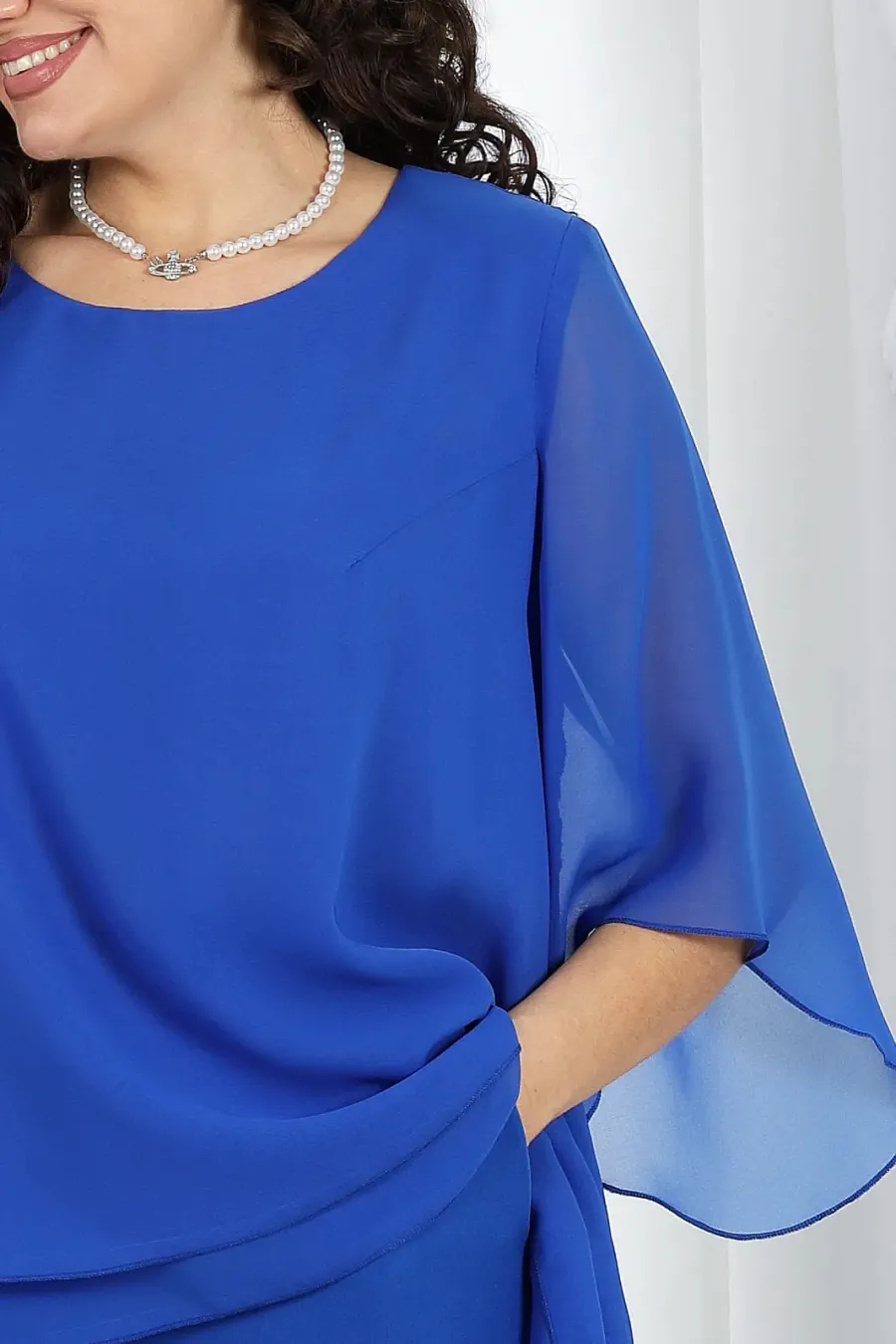 Elegant Layered Chiffon High-Low Top and Pants Two Piece Set (Buy 2 Free Shipping)