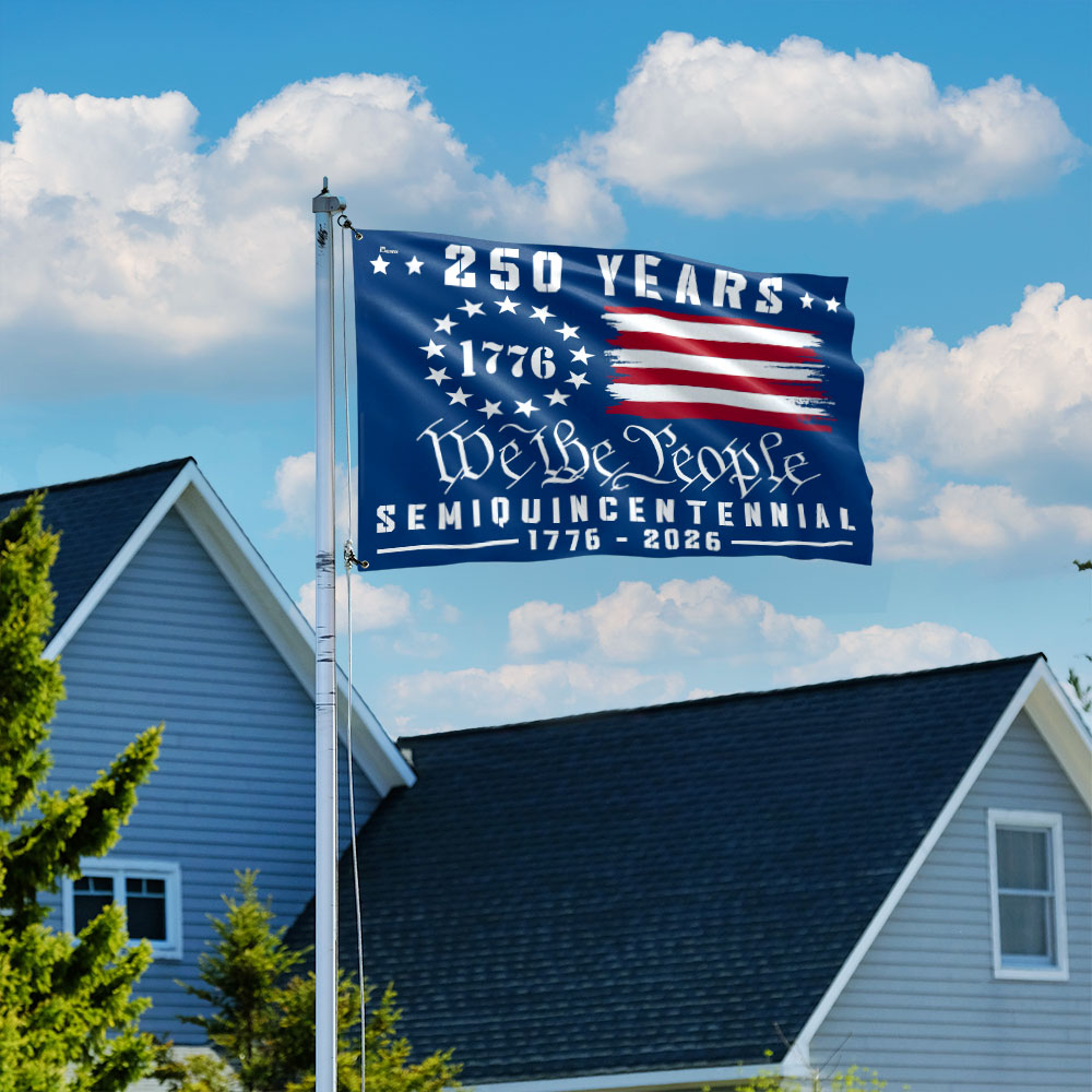 American Flag - America 250th Anniversary We The People Grommet Canvas Flag