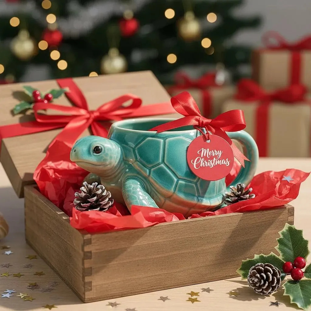 🐢 3D Sea Turtle Ceramic Mug – Ocean-Inspired Gift Cup for Coffee & Tea 🌊