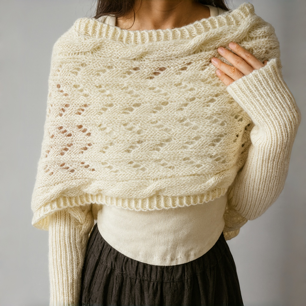 🧶Women's Knitted Double Sleeve Scarf🧣