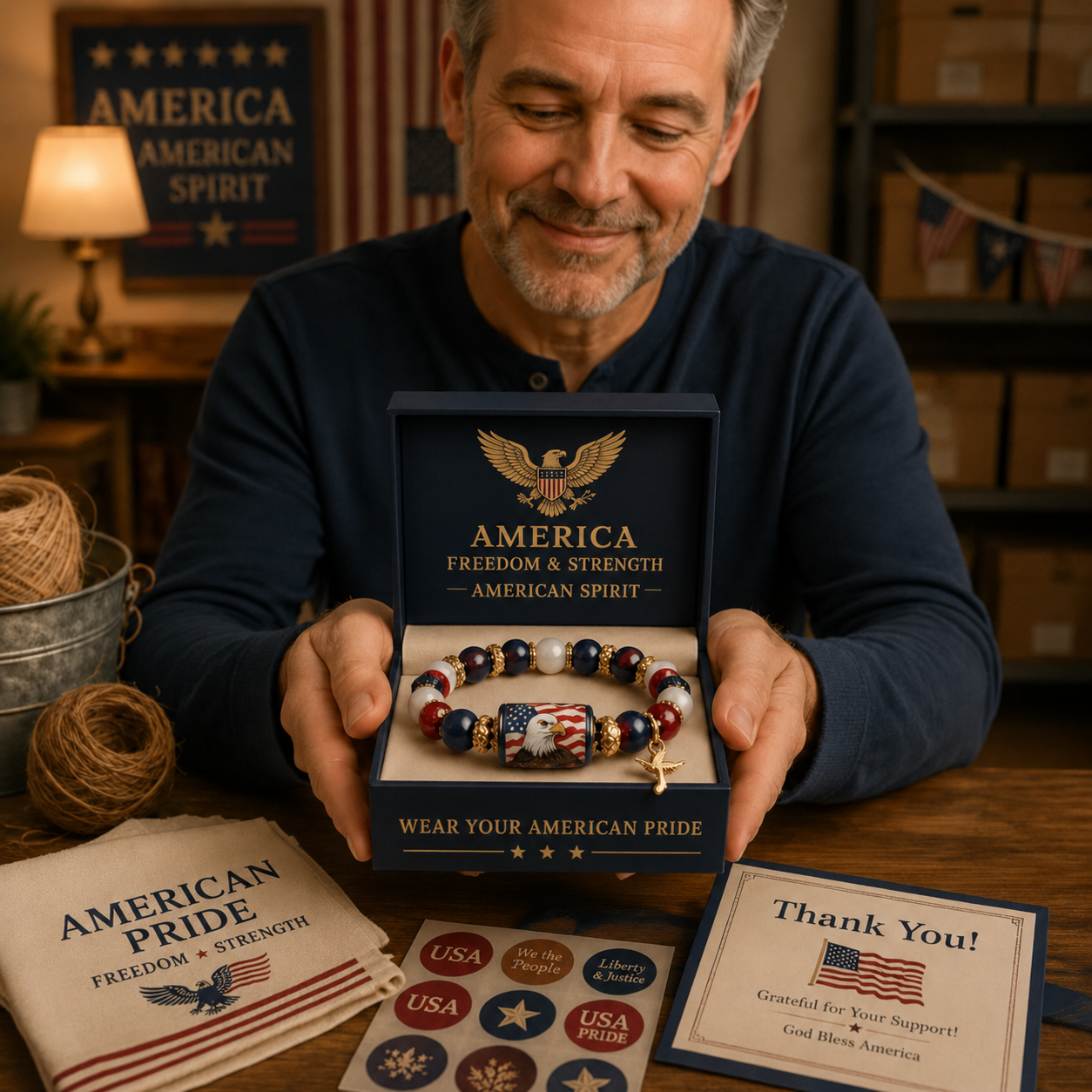 🇺🇸 Wear Your Pride This 4th of July – Limited Eagle Bracelet!--Limited-time offer🔥🔥