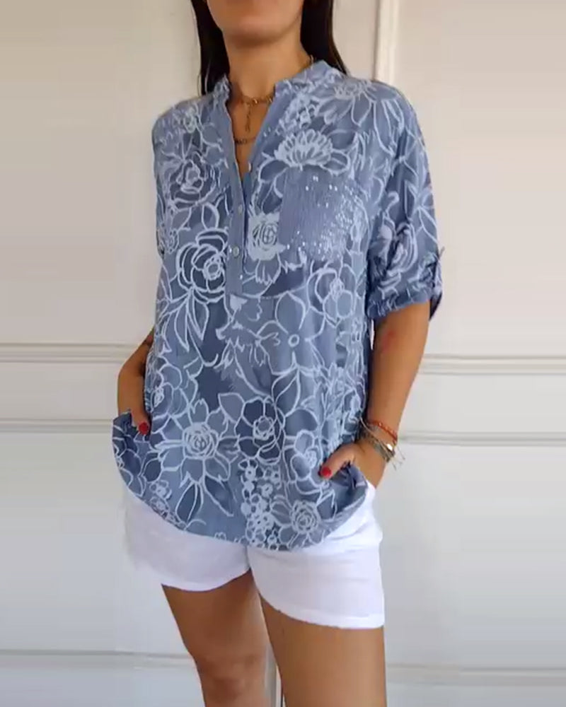 ™ - Elegant Blouse with Pocket Sophisticated Blouse