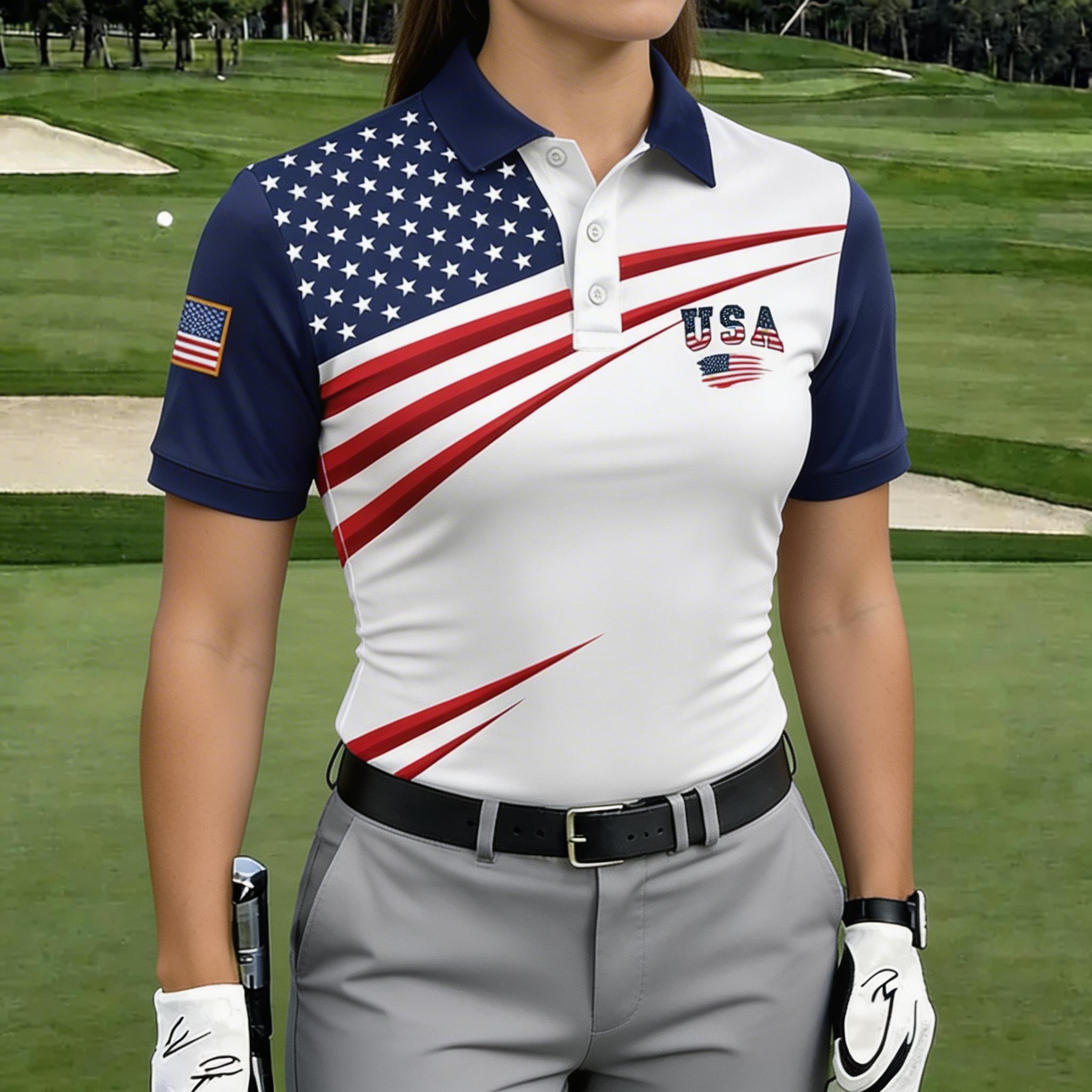 Women's America 250th Anniversary Print Polo Shirt