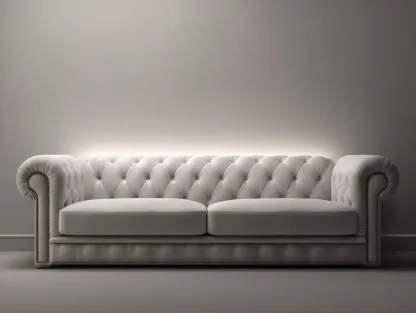 Divano 3 posti in vera pelle 220x95x80 cm - bianco - per soggiorno - stile classico con schienale capitonné-Casamybay