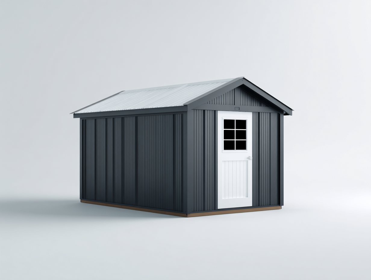 Garden Storage Shed simple design 200x150x190 cm - dark grey/light grey - outdoor garden storage
