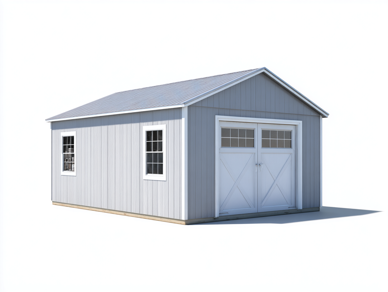 Garden Storage Shed modern design 220x180x200 cm - light grey - outdoor garden storage