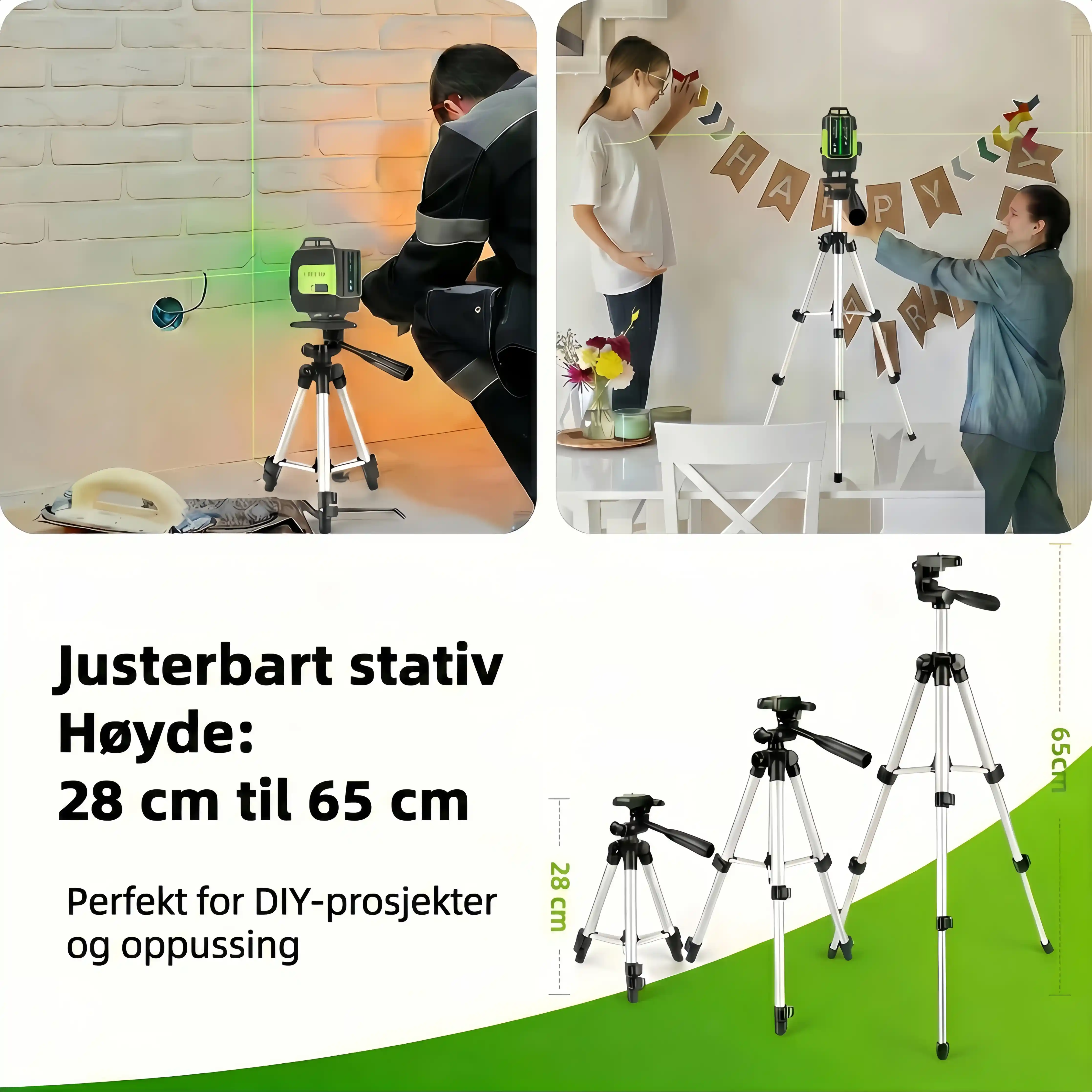 SEEKTOOL LX360 Pro – 4x360° grønn lasernivå