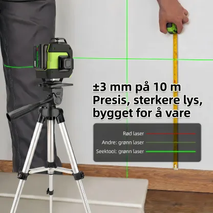 SEEKTOOL LX360 Pro – 4x360° grønn lasernivå
