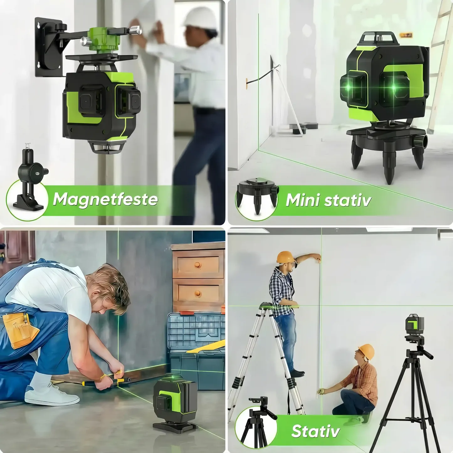 SEEKTOOL LX360 Pro – 4x360° grønn lasernivå