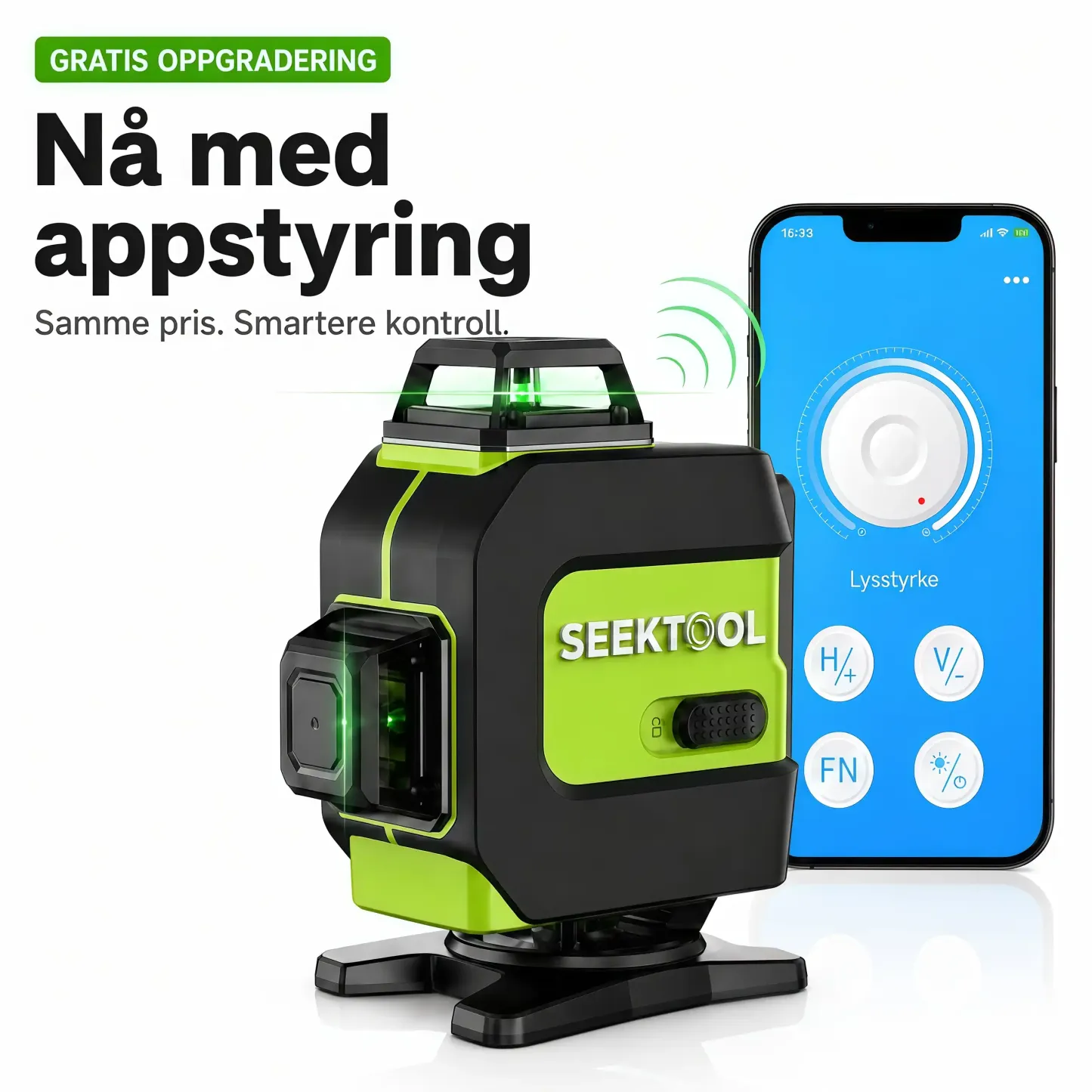 SEEKTOOL LX360 Pro – 4x360° grønn lasernivå