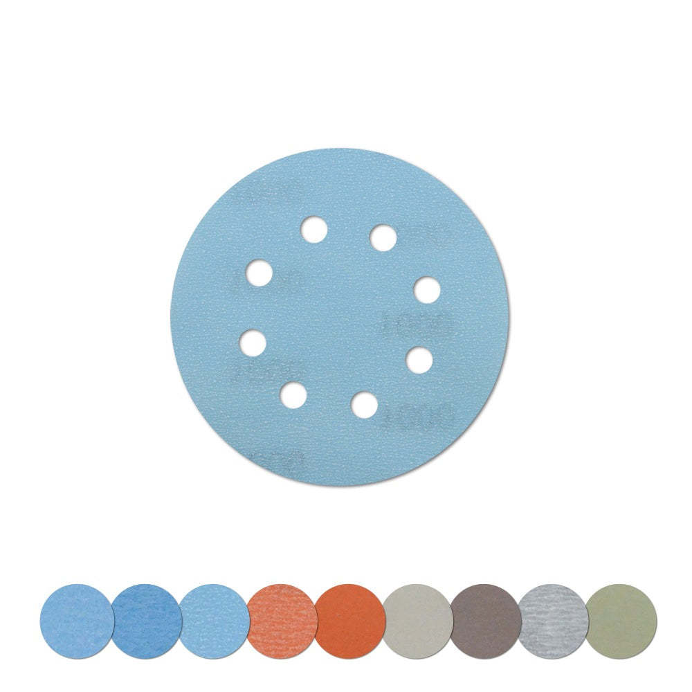5 inch 8 holes flexible film sanding disc