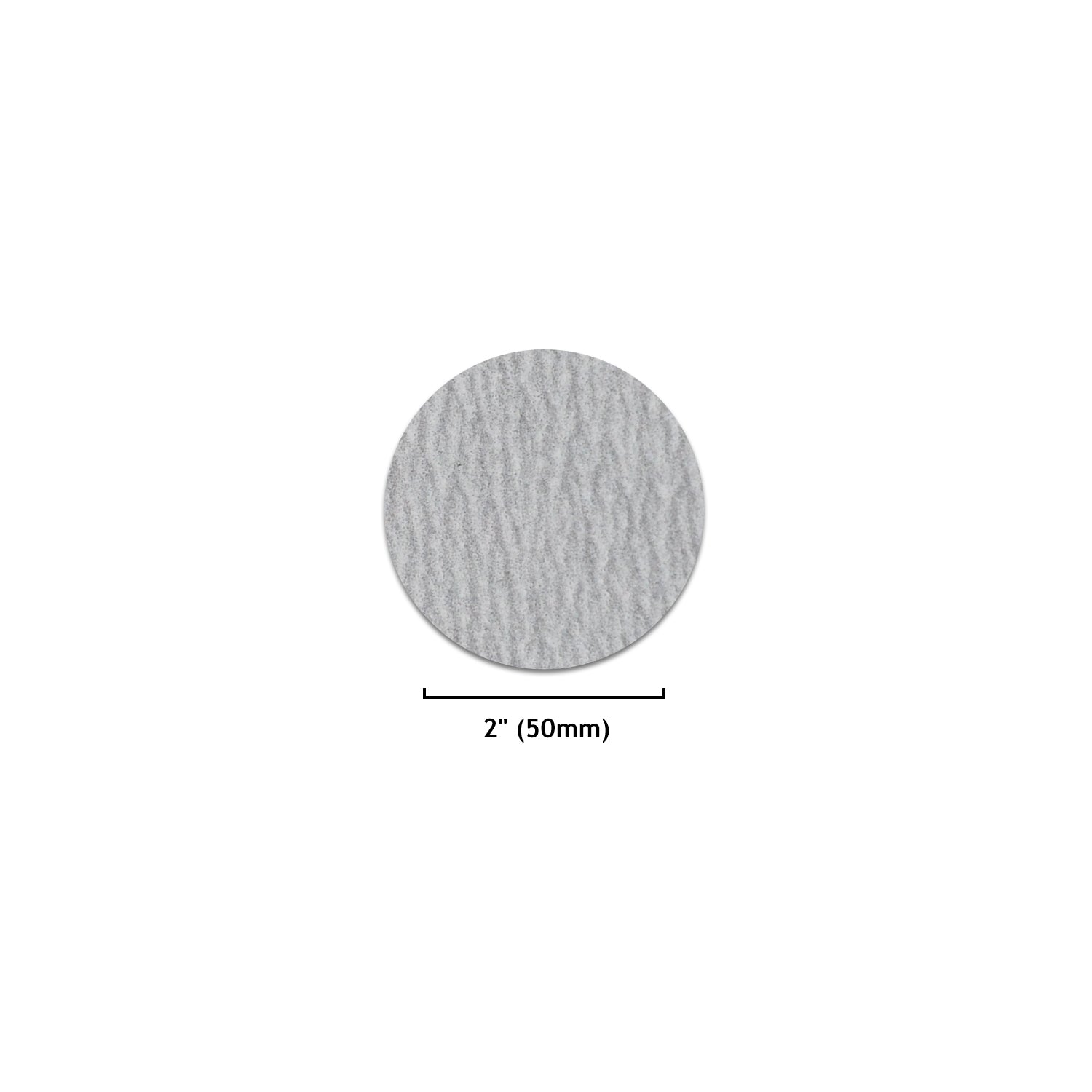 2 inch (50mm) white aluminum oxide hook & loop sanding discs