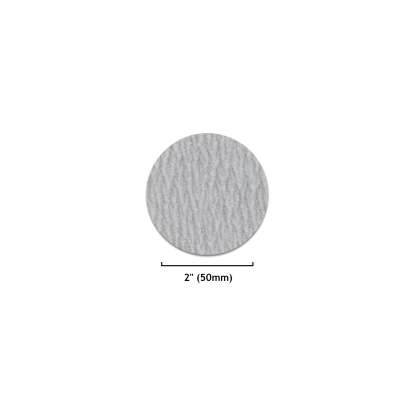 2 inch (50mm) white aluminum oxide hook & loop sanding discs