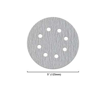 5 Inch 8 Holes Hook and Loop White Sanding Discs