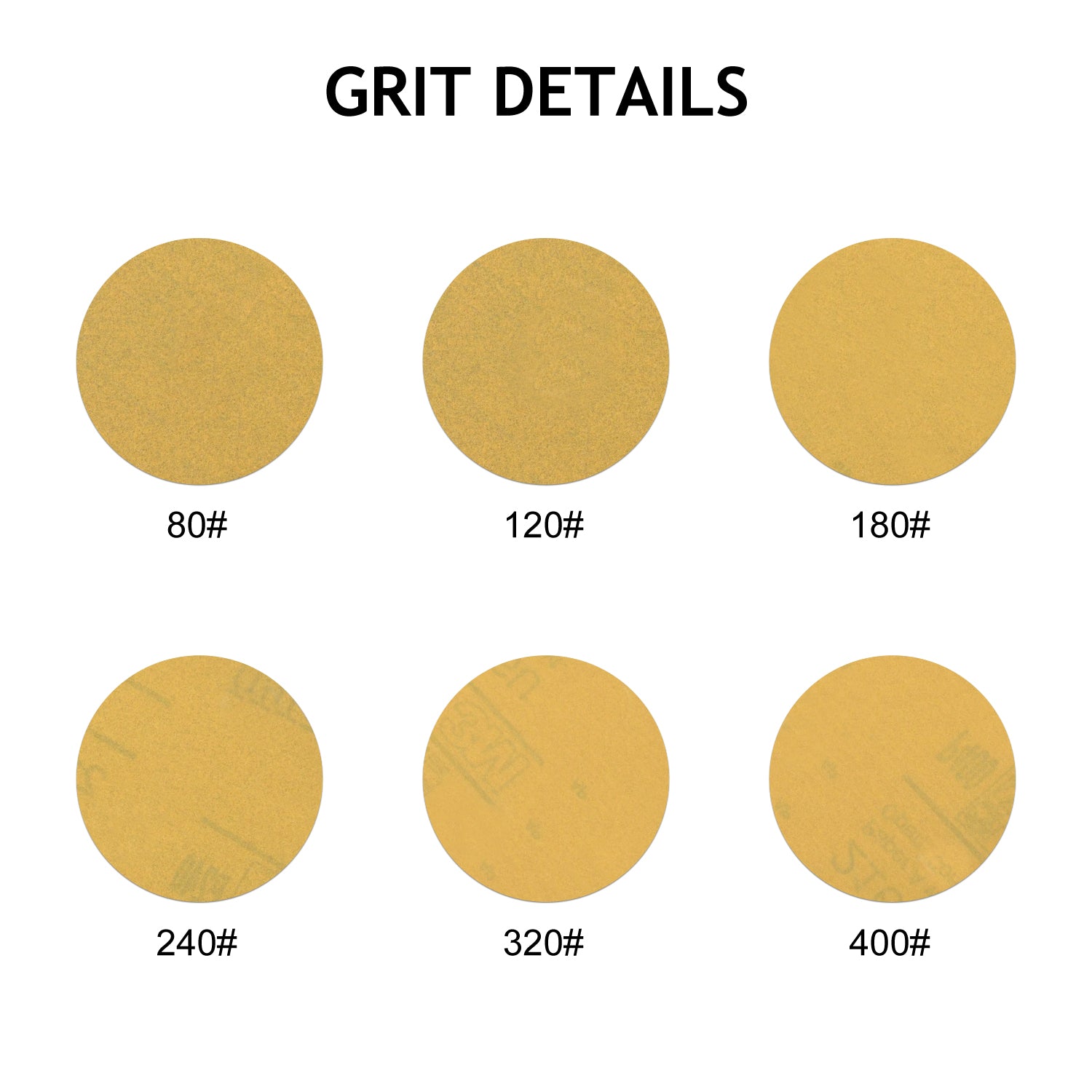 yellow aluminum oxide hook & loop sanding discs