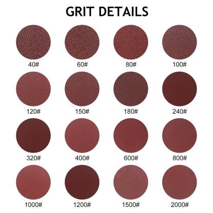 5 Inch 8 Holes Hook and Loop Red Aluminum Oxide Sanding Discs