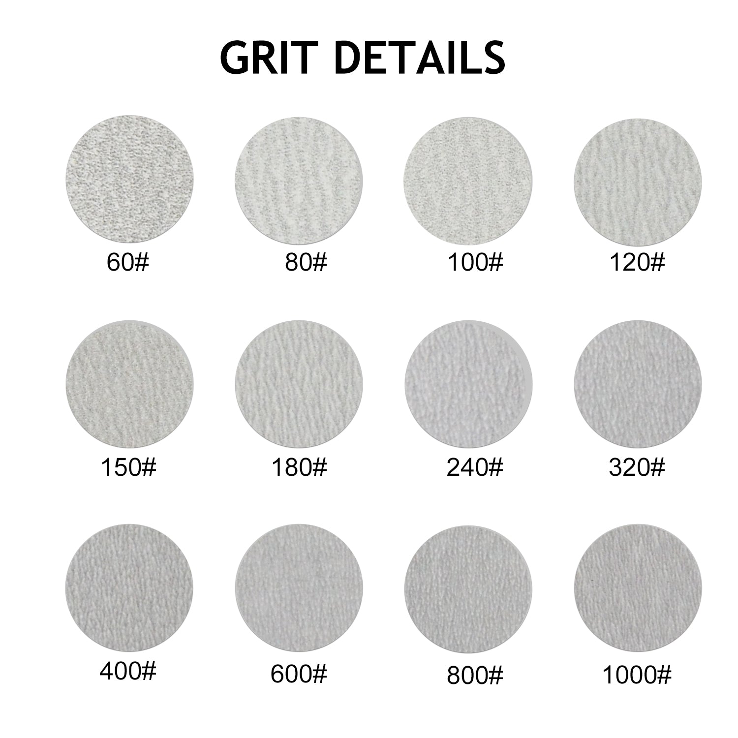 5 Inch 8 Holes Hook and Loop White Sanding Discs