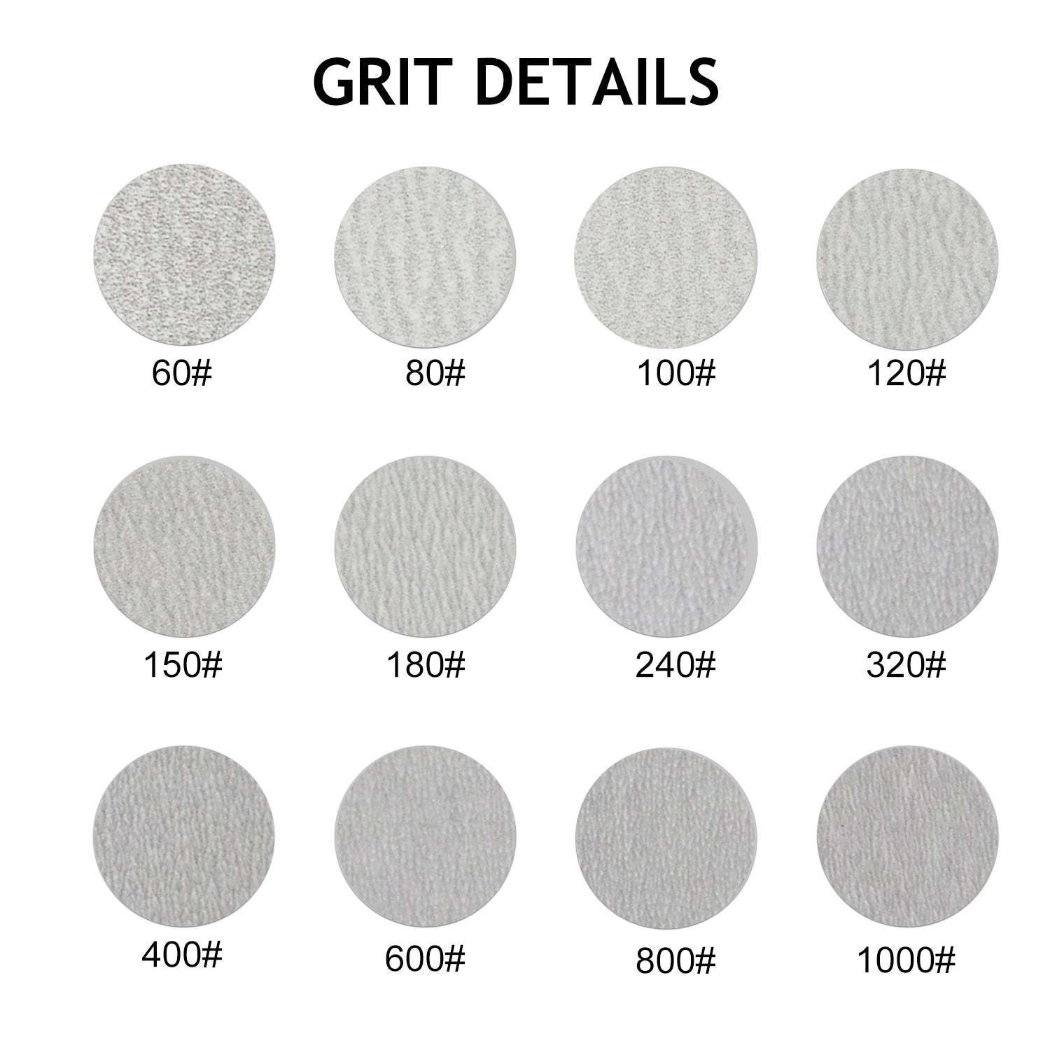 5 Inch 8 Holes Hook and Loop White Sanding Discs