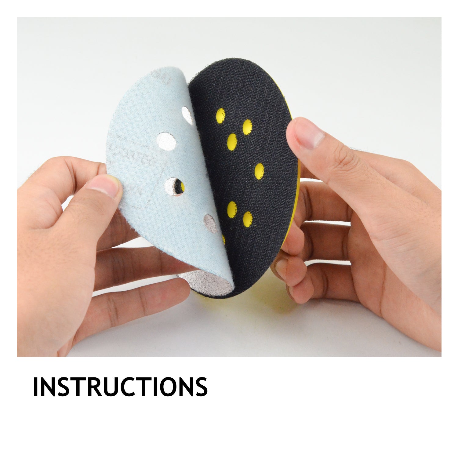 5 Inch 8 Holes Hook and Loop White Sanding Discs