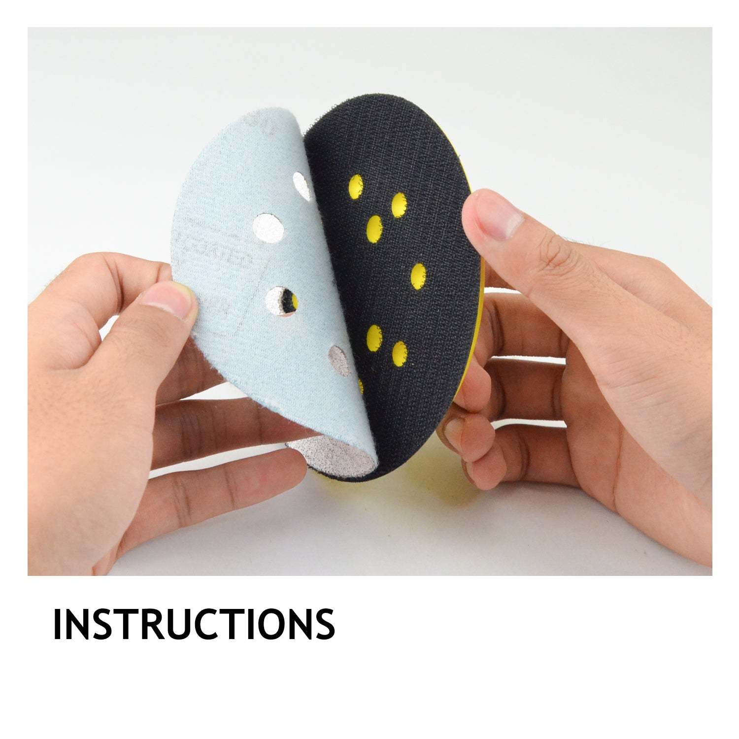 5 Inch 8 Holes Hook and Loop White Sanding Discs